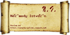 Némedy István névjegykártya